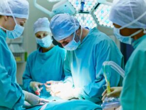 medical team operating on a patient