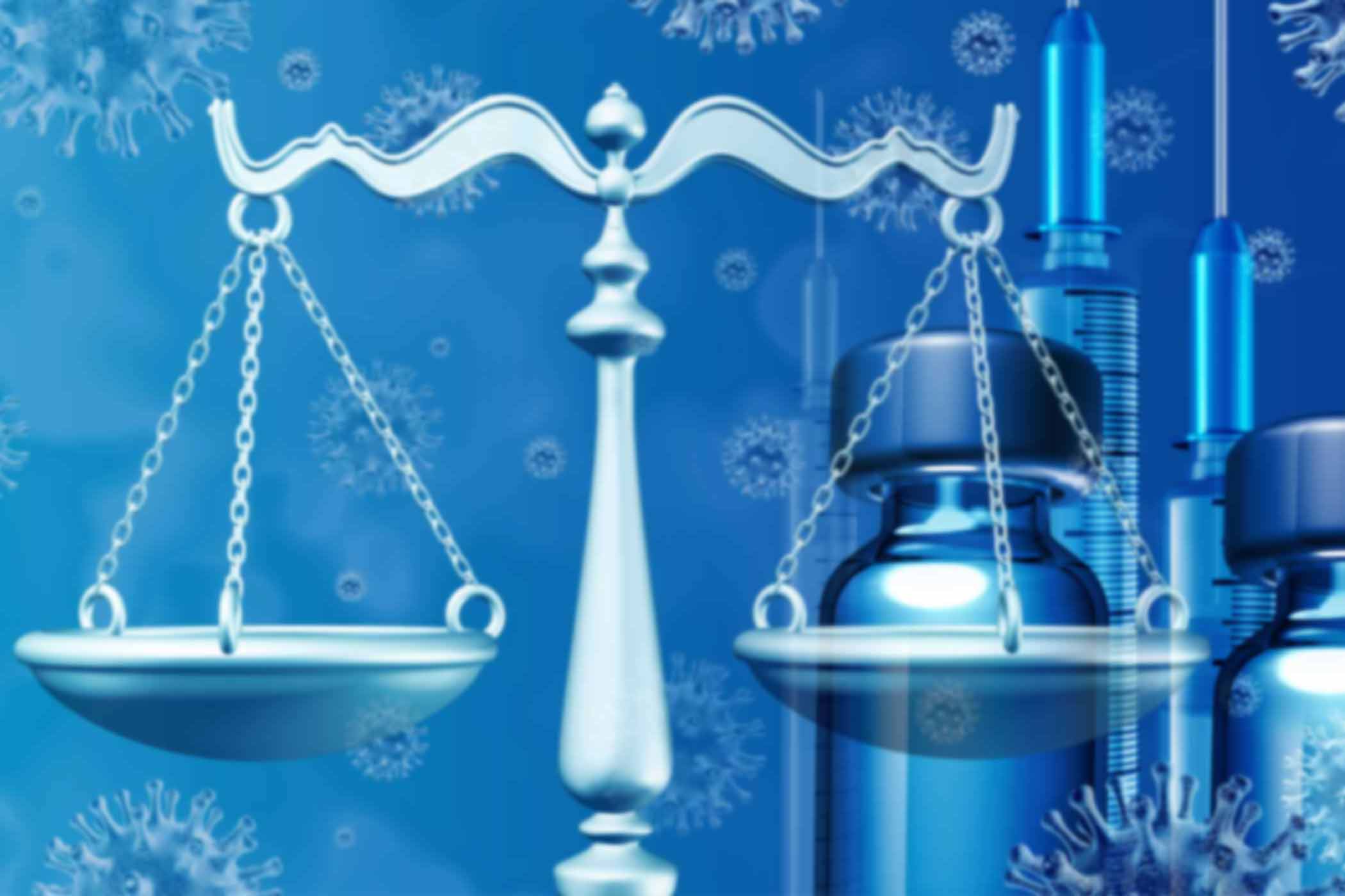 Nursing-Practice-in-Florida-Laws-and-Rules scale of justice on a blue background